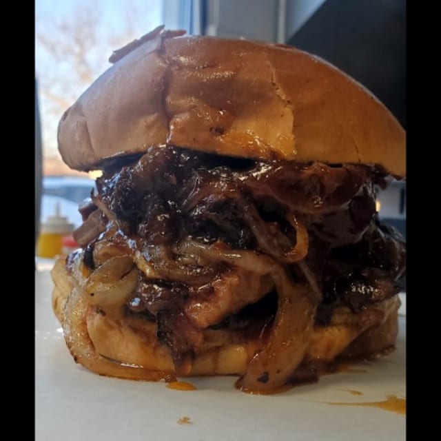 Beef Brisket Sandwich.